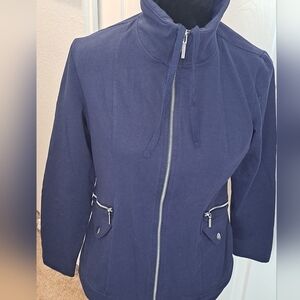 Karen Scott Mock Neck Jacket    Size PM